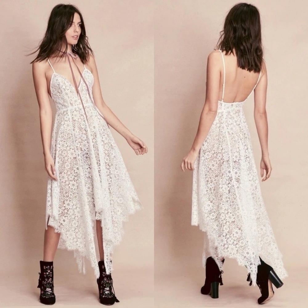 For Love And Lemon Rosemary White Lace Dress M